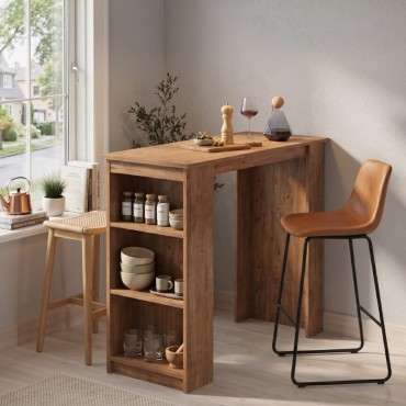 Τραπέζι μπαρ Toska Megapap χρώμα pine oak 120x50x103,6cm 1 τεμ.