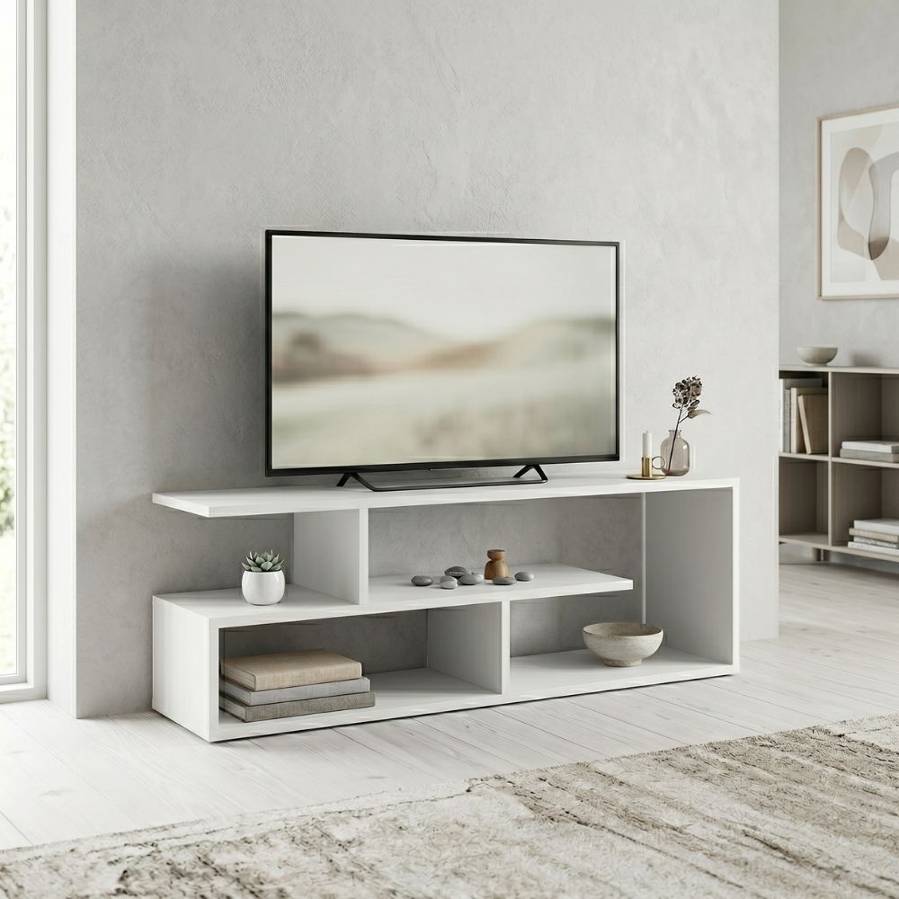 Έπιπλο τηλεόρασης Forever Megapap χρώμα λευκό 120x30x40cm 1 τεμ.