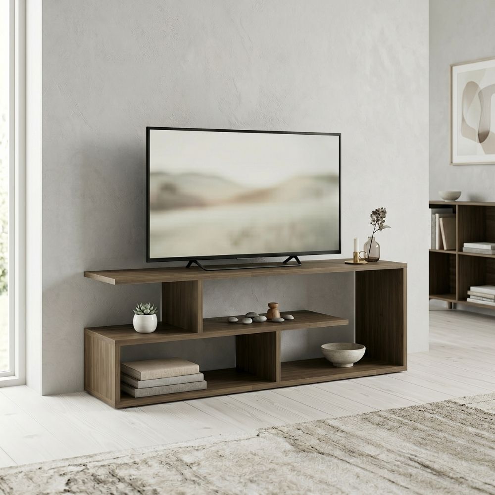 Έπιπλο τηλεόρασης Forever Megapap χρώμα καρυδί 120x30x40cm 1 τεμ.
