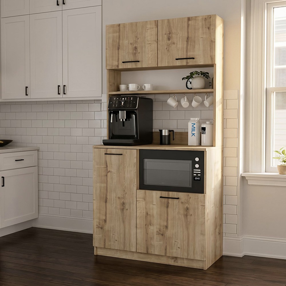 Έπιπλο κουζίνας Tuco 2 Megapap χρώμα sapphire oak 90x40x180cm 1 τεμ.