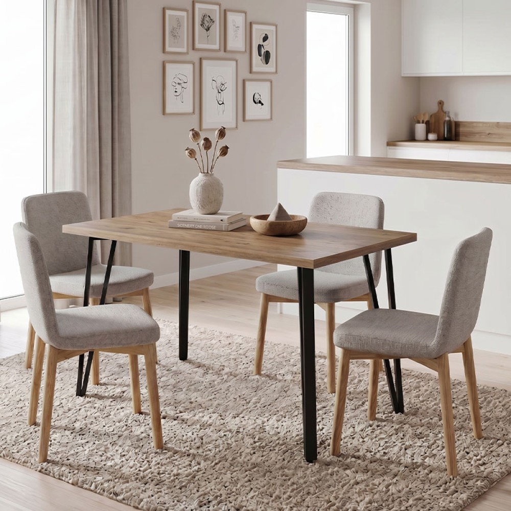 Τραπέζι Xana Megapap χρώμα sepet oak 120x70x77,5cm 1 τεμ.