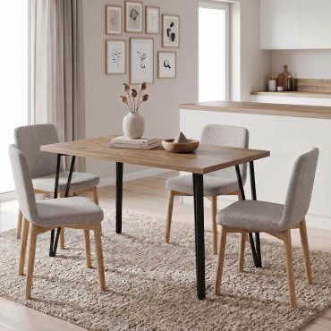 Τραπέζι Xana Megapap χρώμα sepet oak 120x70x77,5cm 1 τεμ.