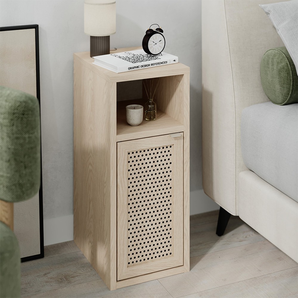 Κομοδίνο Inca Megapap χρώμα light oak 25,2x32x60cm 1 τεμ.