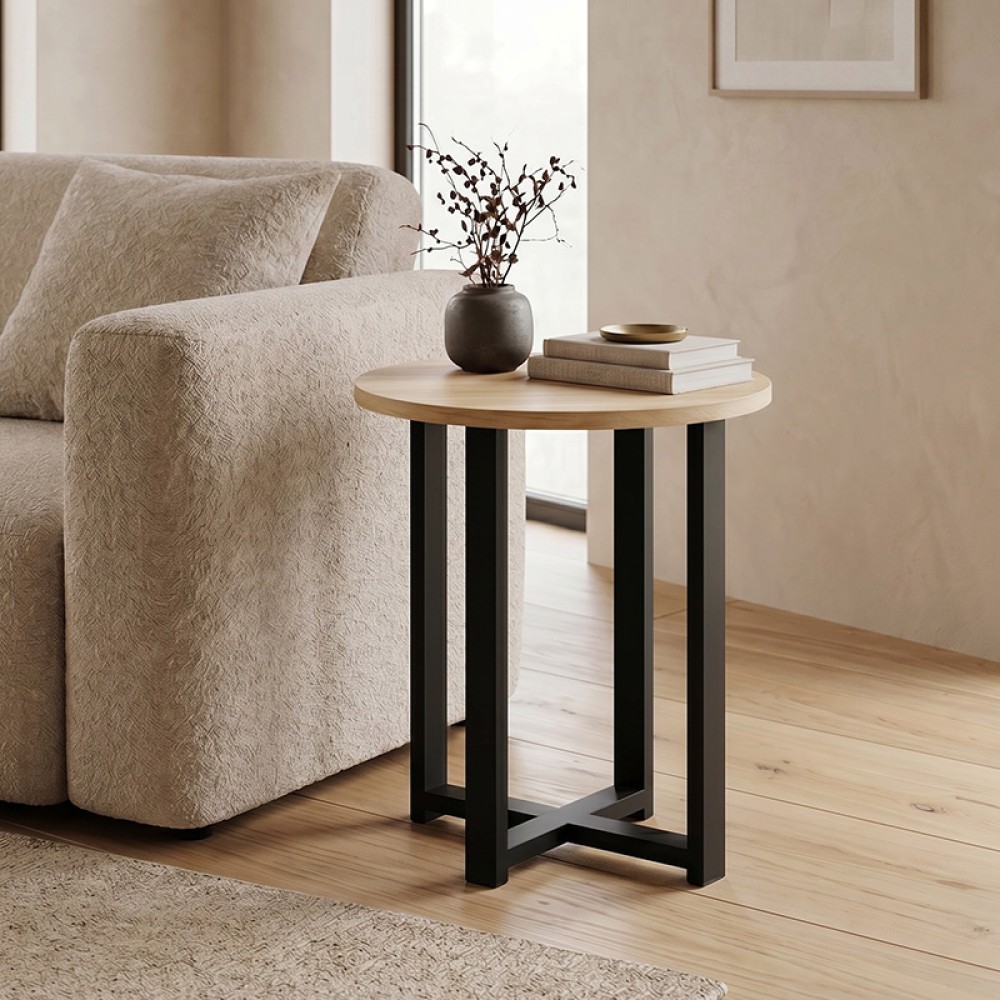 Τραπεζάκι βοηθητικό Mesa Megapap χρώμα sapphire oak 45x50cm 1 τεμ.