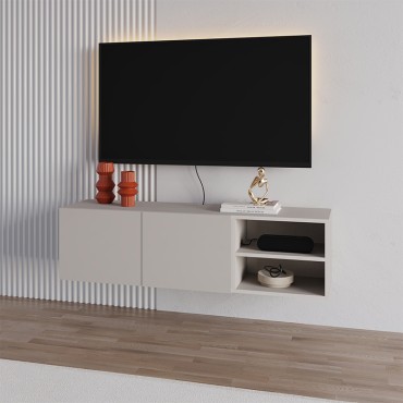 Έπιπλο τηλεόρασης επιτοίχιο Conrad Megapap χρώμα sandstone 140x35x38cm 1 τεμ.