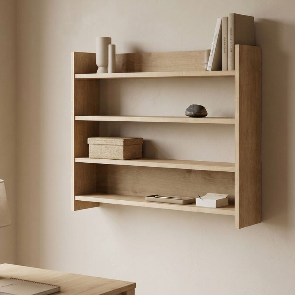 Ραφιέρα τοίχου Lane Megapap χρώμα sapphire oak 85x15x66cm 1 τεμ.