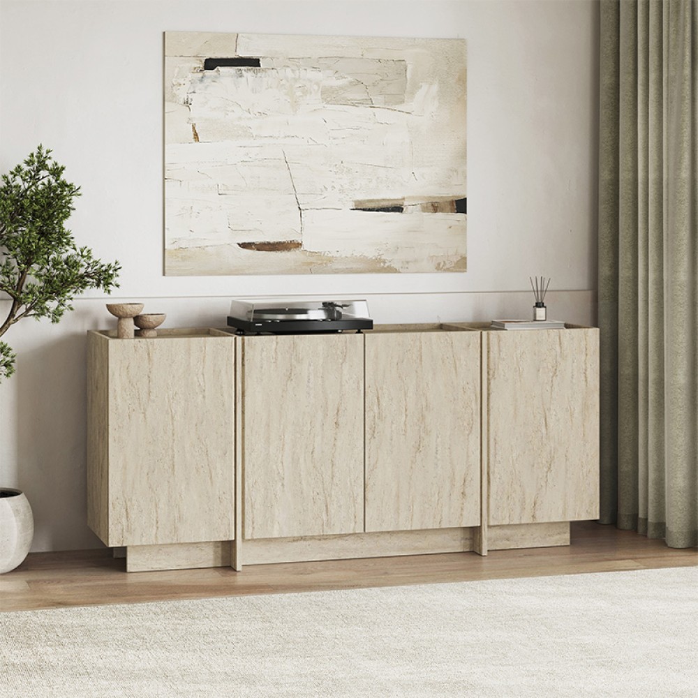 Μπουφές Dorma Megapap χρώμα travertine 180x45x80,2cm 1 τεμ.