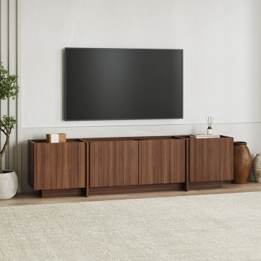 Έπιπλο τηλεόρασης Lowen Megapap χρώμα καρυδί milano 180x35x46,2cm 1 τεμ.