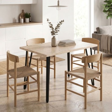 Τραπέζι Xana Megapap χρώμα travertine 120x70x77,5cm 1 τεμ.