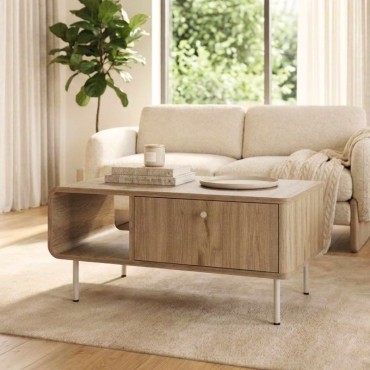 Τραπεζάκι σαλονιού Colia Megapap χρώμα sepet oak 90x60x40,4cm 1 τεμ.