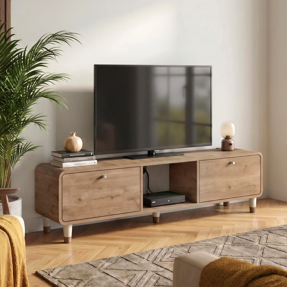 Έπιπλο τηλεόρασης Doro Megapap χρώμα sepet oak 150x34x41cm 1 τεμ.