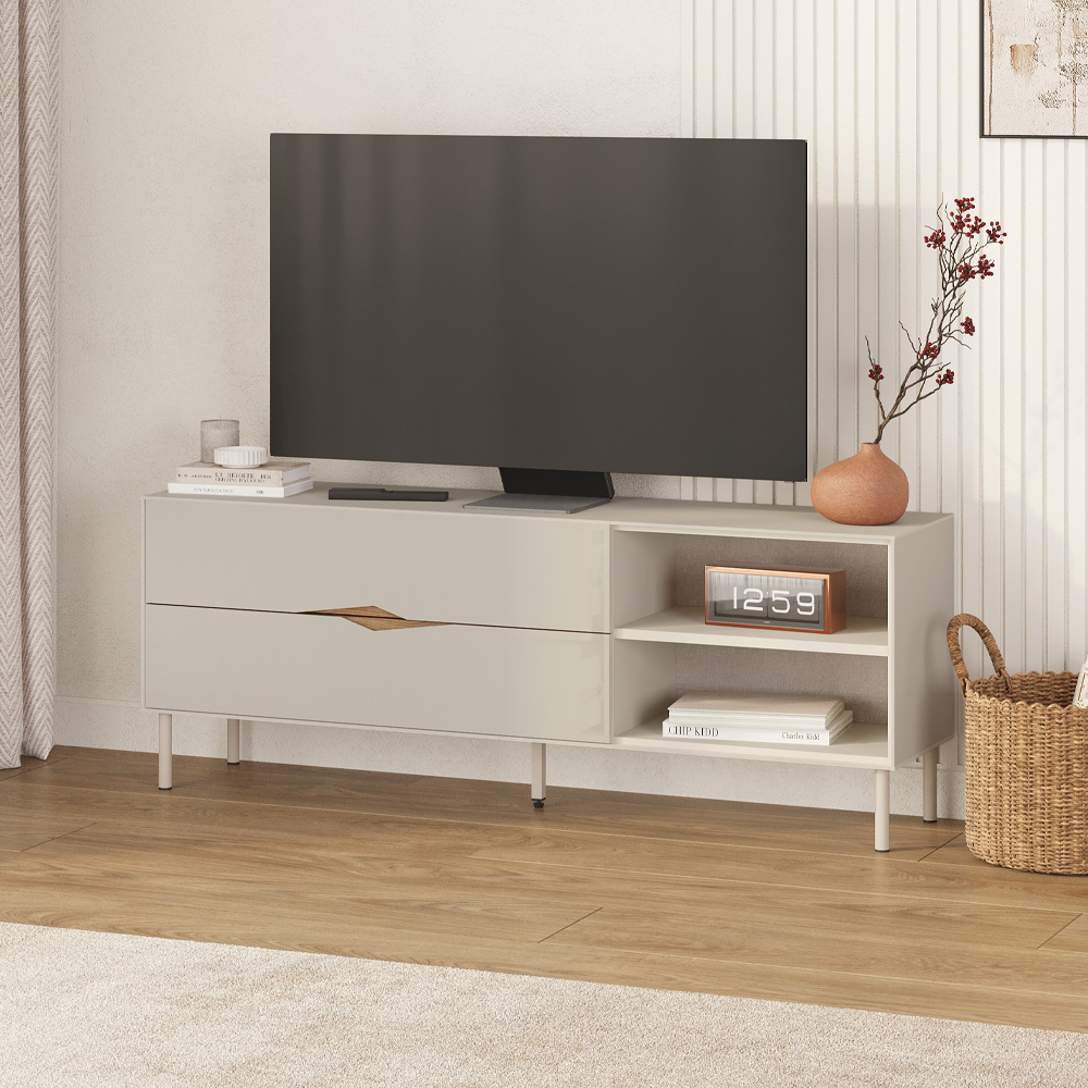 Έπιπλο τηλεόρασης Marquise Megapap χρώμα sandstone 150x35x56cm 1 τεμ.
