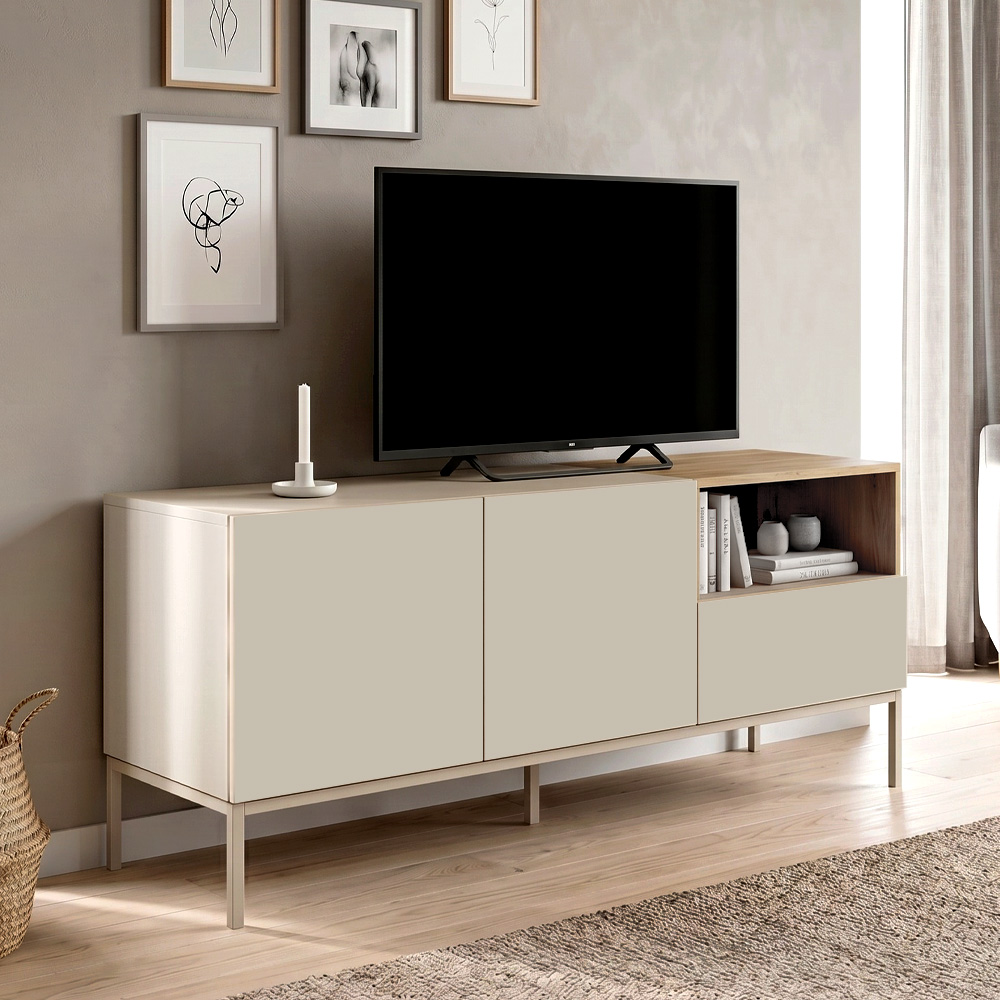 Έπιπλο τηλεόρασης Cailin Megapap χρώμα sandstone - sepet oak 140x41,8x55cm 1 τεμ. Έπιπλο τηλεόρασης Cailin Megapap χρώμα sandstone - sepet oak 140x41,8x55cm 1 τεμ.