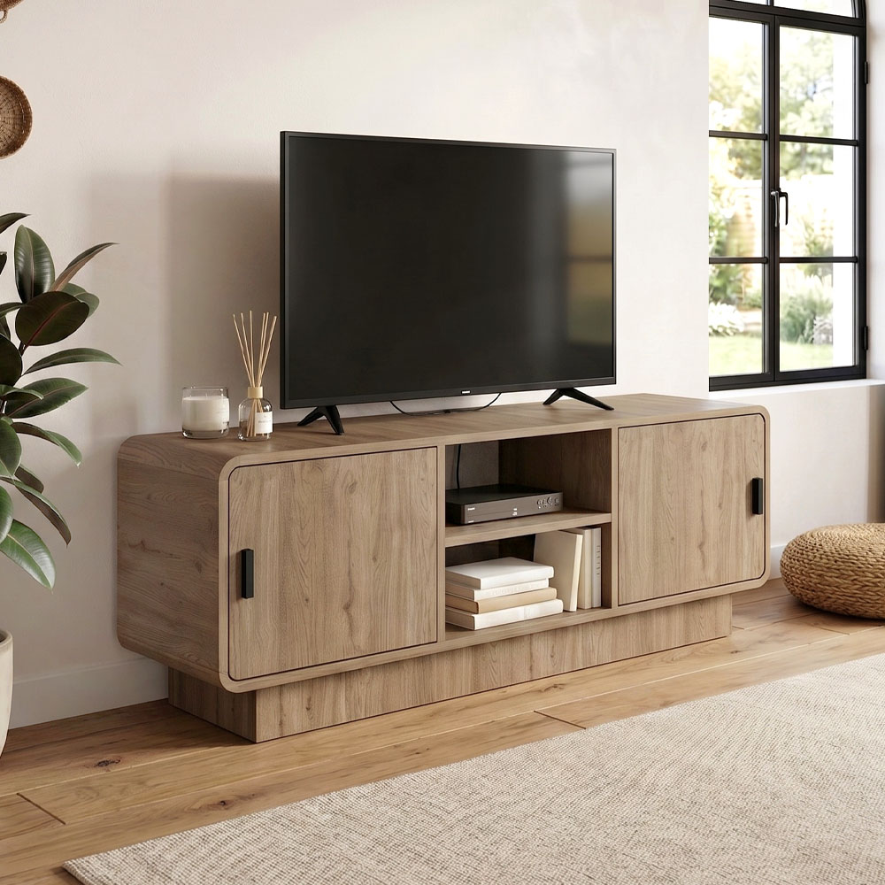 Έπιπλο τηλεόρασης Rovel Megapap χρώμα sepet oak 140,3x39x50cm 1 τεμ.