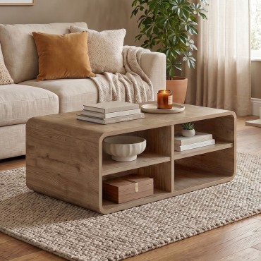 Τραπεζάκι σαλονιού Rovel Megapap χρώμα sepet oak 80,3x50x32,5cm 1 τεμ.