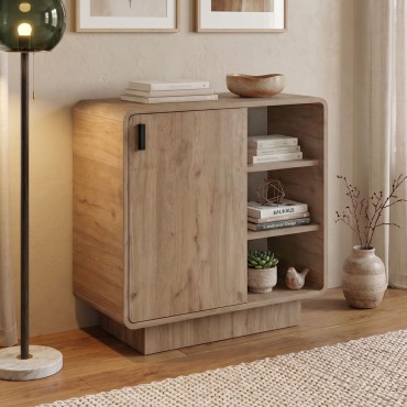 Μπουφές Rovel Megapap χρώμα sepet oak 80,3x39x80,4cm 1 τεμ.