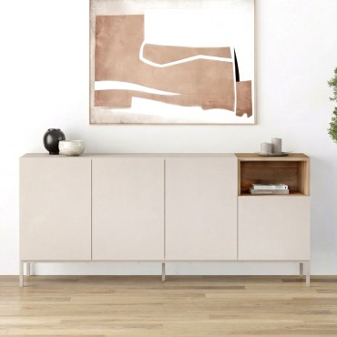 Μπουφές Cailin Megapap χρώμα sandstone - sepet oak 180x41,8x80cm 1 τεμ.