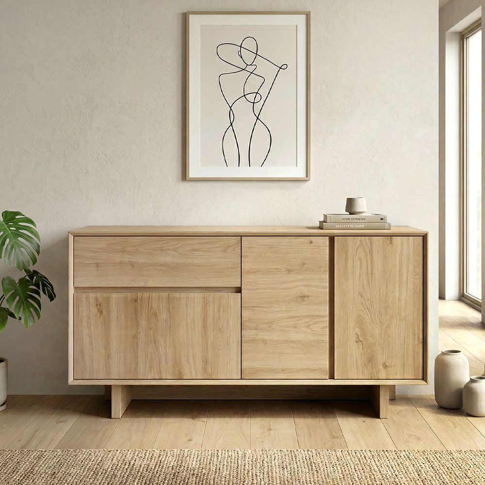 Μπουφές Capri Megapap χρώμα sapphire oak 146x45x76,5cm 1 τεμ.