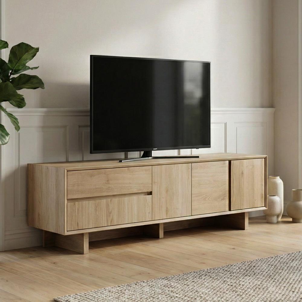 Έπιπλο τηλεόρασης Capri Megapap χρώμα sapphire oak 180x45x55cm 1 τεμ.