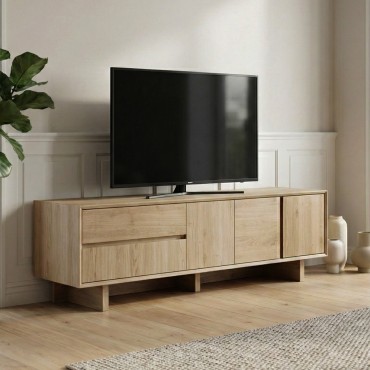 Έπιπλο τηλεόρασης Capri Megapap χρώμα sapphire oak 180x45x55cm 1 τεμ.