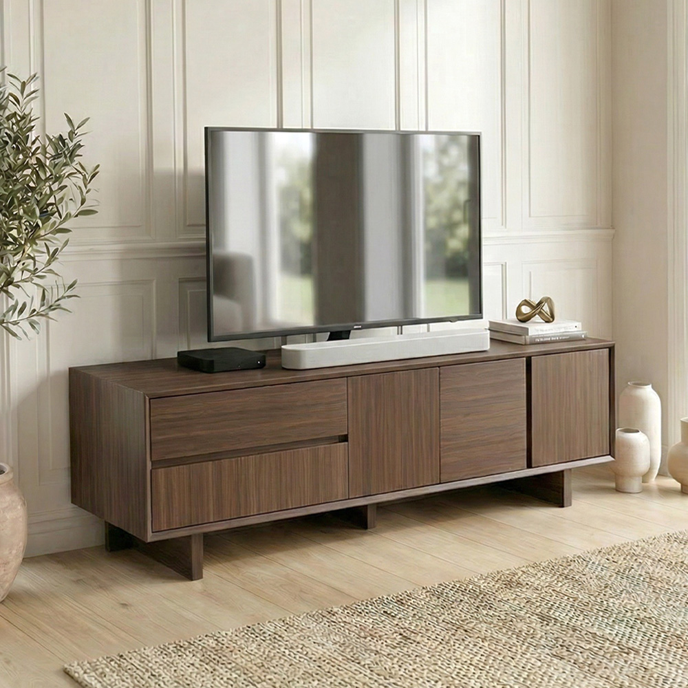 Έπιπλο τηλεόρασης Capri Megapap χρώμα καρυδί milano 180x45x55cm 1 τεμ.