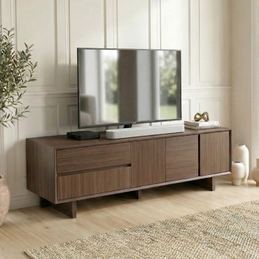 Έπιπλο τηλεόρασης Capri Megapap χρώμα καρυδί milano 180x45x55cm 1 τεμ.