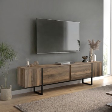 Έπιπλο τηλεόρασης Orontes Megapap χρώμα καρυδί 180x29,6x50cm 1 τεμ.