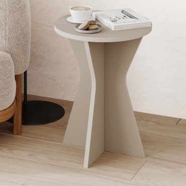 Τραπεζάκι βοηθητικό Lisa Megapap χρώμα sandstone 40x51,8cm 1 τεμ.