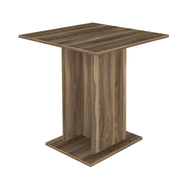 Τραπέζι Allos Megapap χρώμα καρυδί 75x75x77cm 1 τεμ.