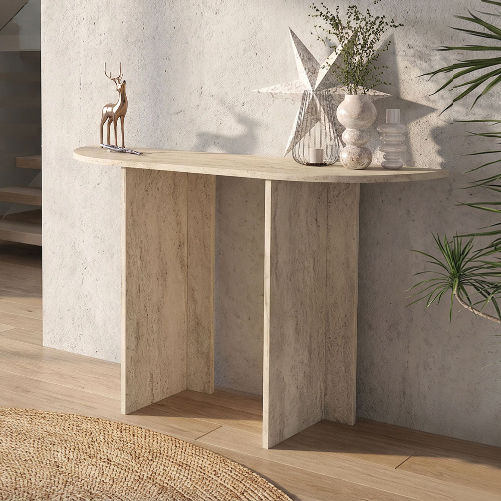 Κονσόλα Cortado Megapap χρώμα travertine 120x35x75cm 1 τεμ.