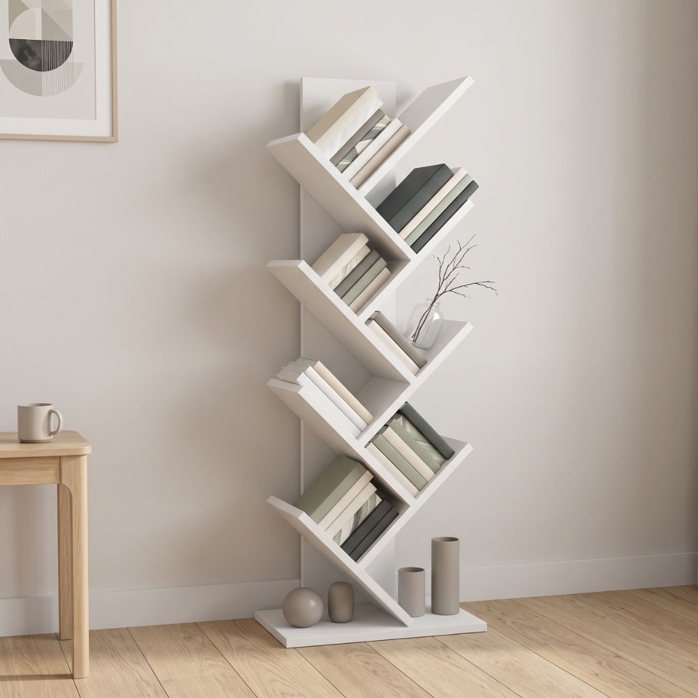 Βιβλιοθήκη Maxy Megapap χρώμα λευκό 45x26,4x120cm 1 τεμ.