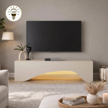 Έπιπλο τηλεόρασης Mara Megapap με LED χρώμα sandstone 150x31,4x40cm 1 τεμ.