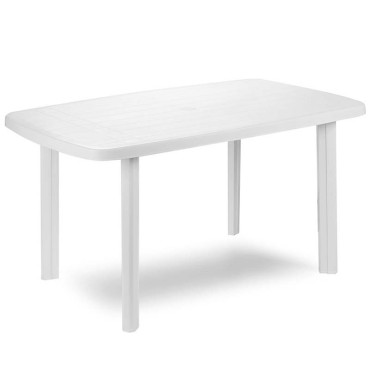 Τραπέζι κήπου Faro από πολυπροπυλένιο σε χρώμα λευκό 137x85x72cm 1 τεμ.
