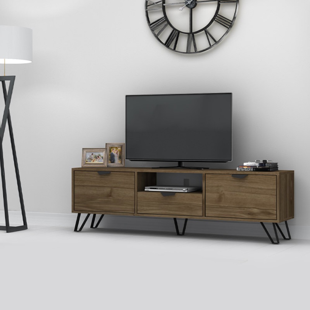 Έπιπλο τηλεόρασης Jasmine Megapap χρώμα καρυδί 170x35x50cm 1 τεμ.