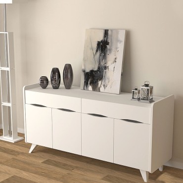 Μπουφές Sila Megapap χρώμα λευκό 140x45x72cm 1 τεμ.
