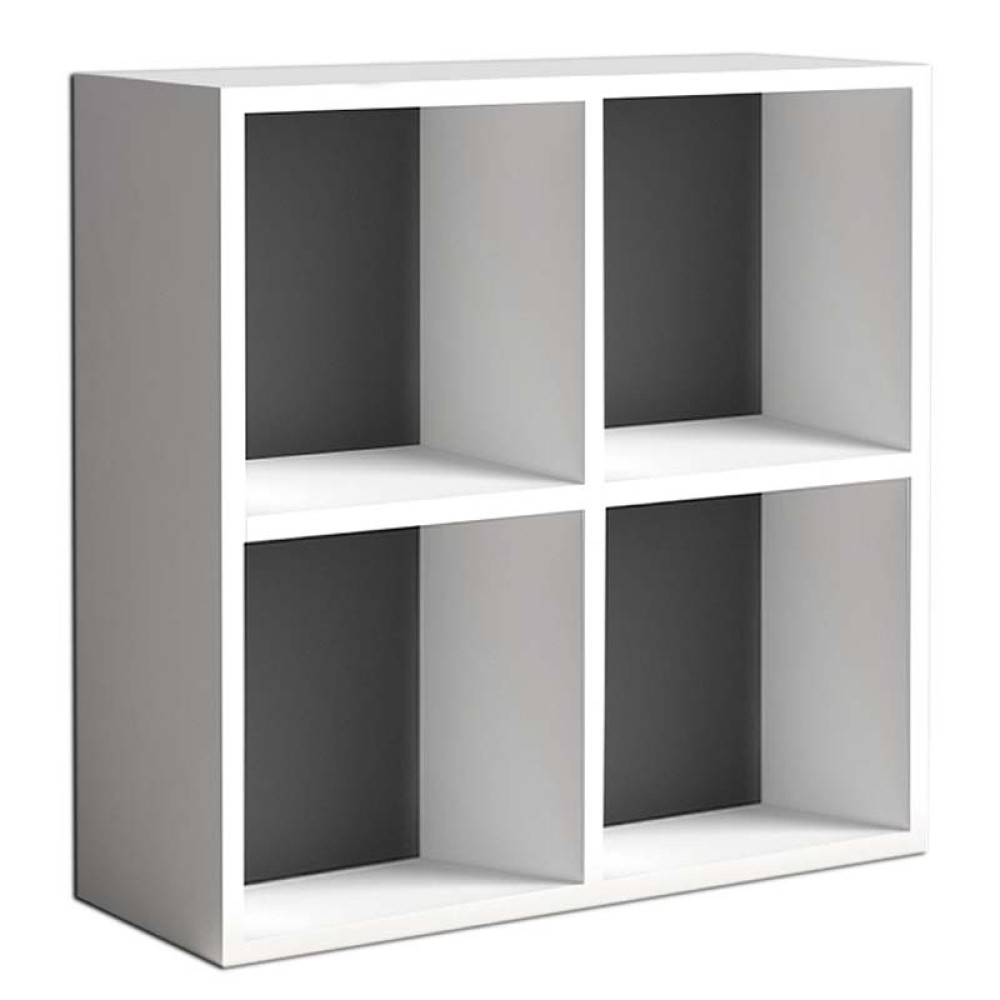 Βιβλιοθήκη Cube Megapap από μελαμίνη χρώμα λευκό 60x23x60cm 1 τεμ.