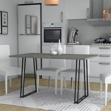 Τραπέζι Gable Megapap χρώμα γκρι σκυροδέματος 140x80x76cm 1 τεμ.