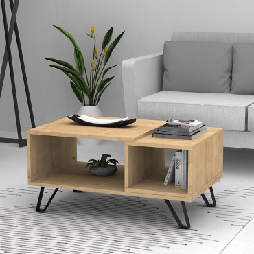 Τραπεζάκι σαλονιού Don Megapap μελαμίνης χρώμα sonoma 90x55x44cm 1 τεμ.