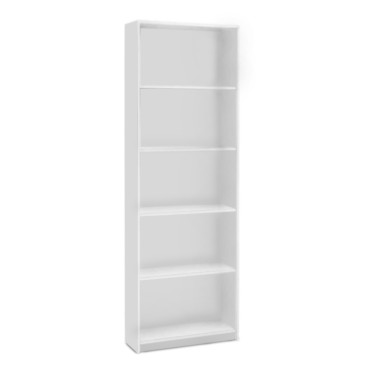 Βιβλιοθήκη μελαμίνης Max Megapap χρώμα λευκό 64x26x182cm 1 τεμ.