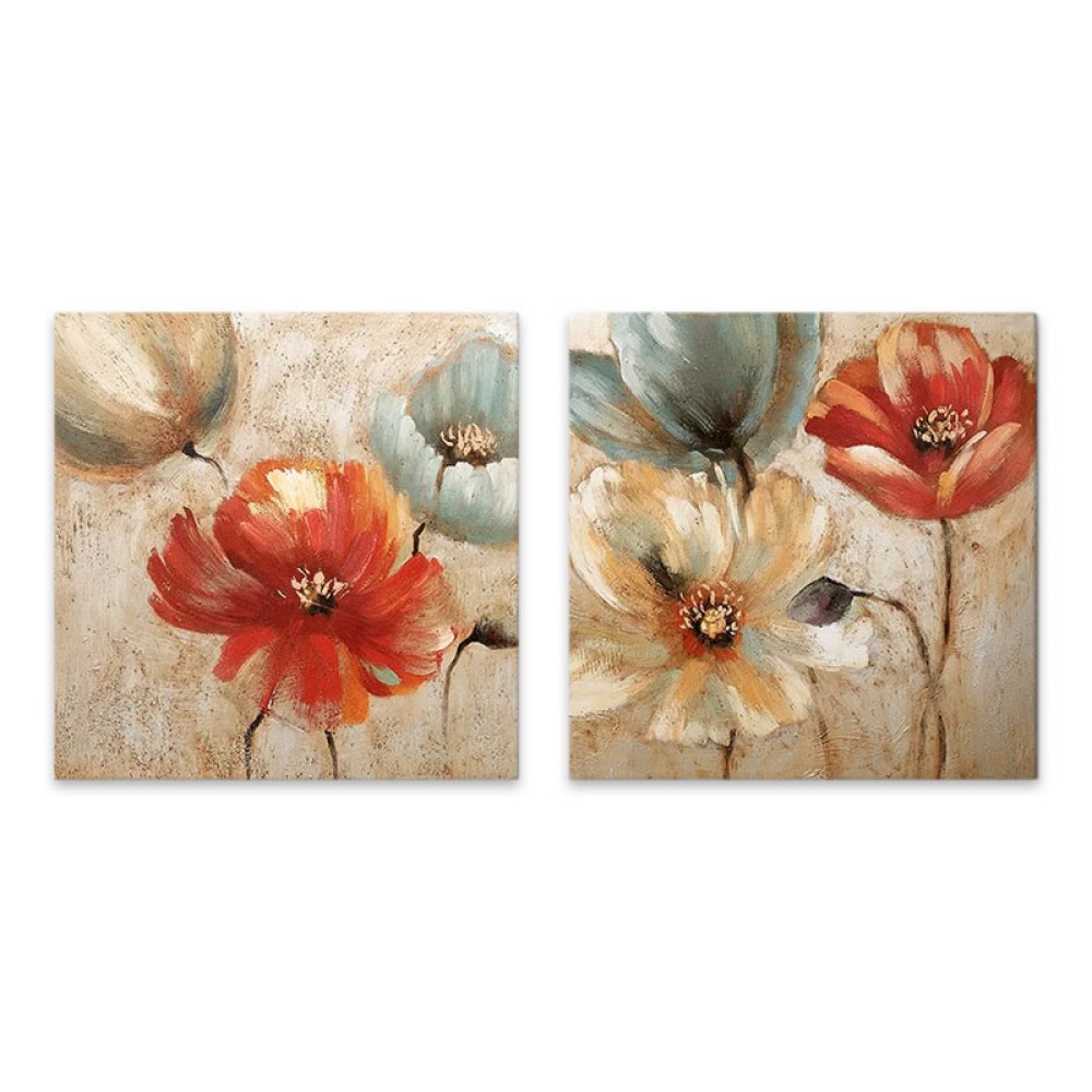 Πίνακες σε καμβά "Flowers" Megapap 2 τμχ. ψηφιακής εκτύπωσης 103x50x3εκ. Πίνακες σε καμβά "Flowers" Megapap 2 τμχ. ψηφιακής εκτύπωσης 103x50x3εκ.