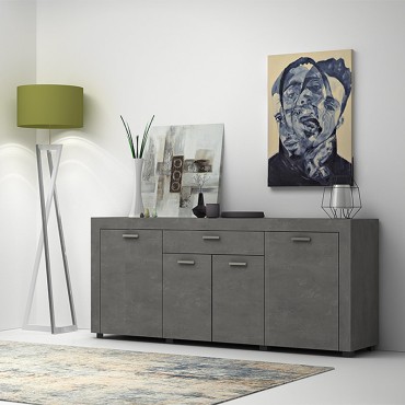 Μπουφές Joseph Megapap χρώμα γκρι σκυροδέματος 177x40x76cm 1 τεμ.