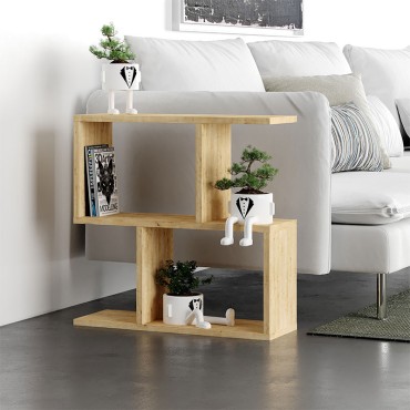 Βοηθητικό τραπεζάκι Homemania Megapap από μελαμίνη χρώμα φυσικό οξιάς 60x20x60cm 1 τεμ.