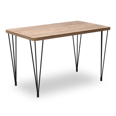 Τραπέζι Roger Megapap Mdf - μεταλλικό χρώμα ακακίας 120x70x75cm 1 τεμ.