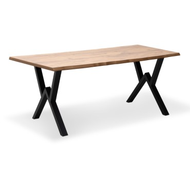 Τραπέζι Walter Megapap Mdf - μεταλλικό χρώμα ακακίας 140x80x75cm 1 τεμ.