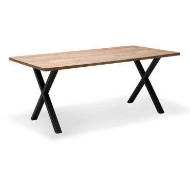 Τραπέζι Jeremy Megapap Mdf - μεταλλικό χρώμα ακακίας 160x80x75cm 1 τεμ.