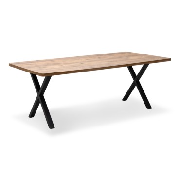 Τραπέζι Jeremy Megapap Mdf - μεταλλικό χρώμα ακακίας 200x100x75cm 1 τεμ.