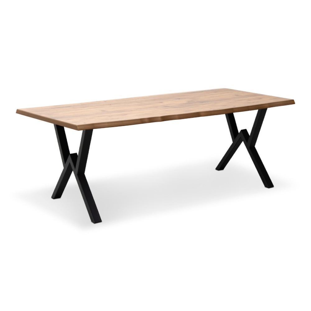 Τραπέζι Walter Megapap Mdf - μεταλλικό χρώμα ακακίας 200x100x75cm 1 τεμ.