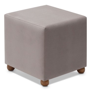 Σκαμπώ Ranma Megapap υφασμάτινο χρώμα ανοιχτό γκρι 40x40x40cm 1 τεμ.