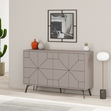 Μπουφές μελαμίνης Dune Megapap χρώμα ανοιχτή μόκα 123x35x77,4cm 1 τεμ.