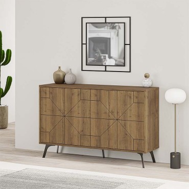 Μπουφές Dune Megapap χρώμα ανοιχτό καρυδί 123x35x77,4cm 1 τεμ.